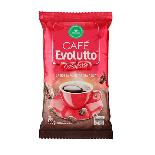 Café Evolutto Extraforte - Sabor e aroma intensos, ideal para quem aprecia uma bebida forte. Disponível nas versões almofada, vácuo e pouch.