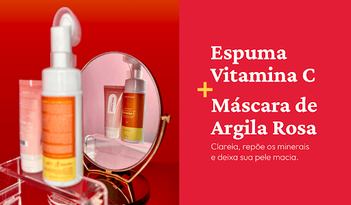 Se olhar no espelho e perceber que o seu clareamento facial está acontecendo é de MILHÕES! A Vitamina C junto a ação clareadora da argila rosa vão ajudar no tratamento clareador e ainda repor minerais e o viço natural da pele.