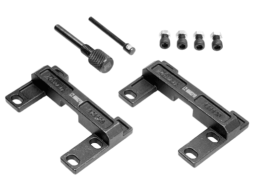 121126 Ferramenta Para Sincronismo Ford Ka - Conjunto com 4 ferramentas para sincronismo. Aplicação: motores Ford 1.0 12V (3 cils.) Ti-VCT aplicados no Ka 2ª ger. (14-21) / Ka+ (sedan) (14-18) / Ka Sedan (18-21) e 1.0 12V (3 cils.) turbo EcoBoost aplicado no New Fiesta (15-18). Composição: par de ferramentas para posicionar as árvores de comando (com 4 parafusos e porcas), pino para posicionar a árvore de manivelas e pino para posicionar a polia da árvore de manivelas. Manual incluso.