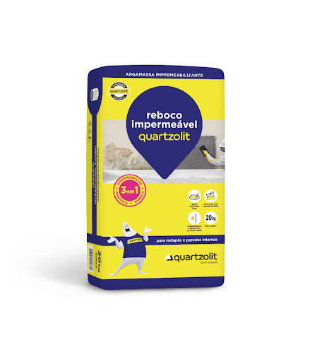 IMPER REBOCO IMPERMEAVEL SC 20KG - parede premium quartzolit é um impermeabilizante para paredes, indicado para a proteção de fachadas, paredes externas e muros. Possui tecnologia 5 em 1:



















sela









impermeabiliza









dá acabamento









reflete calor









pode ser colorido









Quando curado, forma uma membrana elástica e impermeável. O produto vem pronto para uso e de fácil aplicação, protege contra manchas e a umidade da batida de chuva, é resistente aos raios UV e serve como barreira aos agentes contaminantes provenientes da atmosfera. Encontre impermeabilizante parede premium quartzolit nesta loja, o material de construção mais próximo de você.