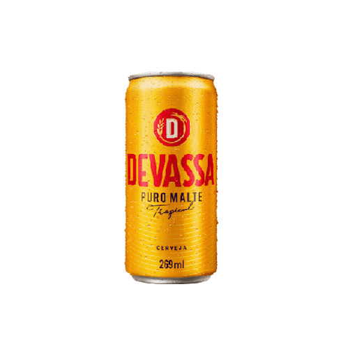 Cerveja Devassa Puro Malte Lata 269ml - A que gela mais rápido para se refrescar no calor. Aprecie com moderação. Venda e consumo proibidos para menores de 18 anos.