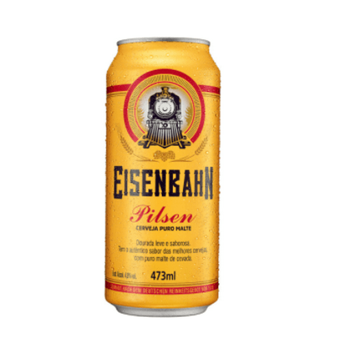 Cerveja Eisenbahn Pilsen Lata 473ml - Cerveja Eisenbahn Pilsen Lata 473ml Aprecie com moderação. Venda e consumo proibidos para menores de 18 anos.