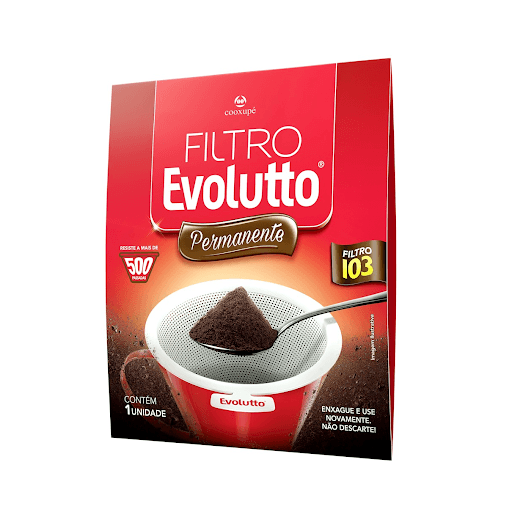 Filtro Permanente Evolutto 103 com 1 un - Maneira econômica e sustentável para coar café. Rende mais de 500 passadas.