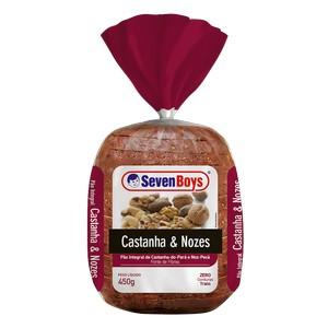 Pão Integral Castanha & Nozes Seven Boys Pacote 450g - A linha premium é a escolha de quem valoriza o prazer de comer, aliado ao bem estar. Com ingredientes selecionados, proporciona uma experiência única, com aroma marcante, textura suave e sabor intenso.