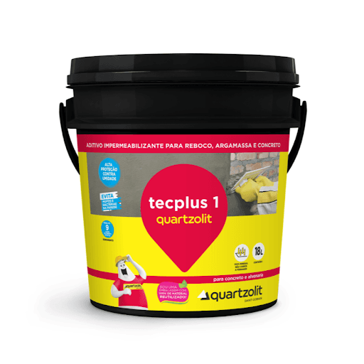 aditivo impermeabilizante tecplus 1 18l quartzolit - tecplus 1 quartzolit é um aditivo líquido impermeabilizante para concreto e argamassa, quando é adicionado à água de amassamento proporciona a redução da permeabilidade para evitar a umidade e infiltração d’água na argamassa.

Aumenta a coesão das argamassas, para melhor trabalhabilidade. Pode ser aplicado concretos e argamassas em elementos que estejam expostos à umidade e à pressão da água.

    Fácil adição a argamassas e concretos
    Maior garantia e durabilidade da obra
    Amplo uso na construção civil
    Isento de cloretos que agridem a armadura da estrutura