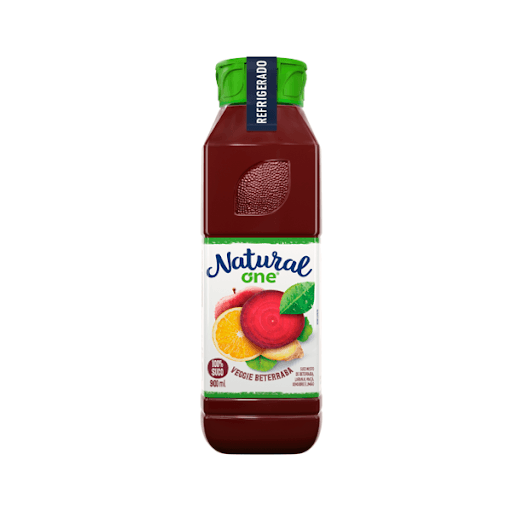 Suco Veggie Beterraba Natural One Refrigerado Garrafa 900ml - Suco Misto de Beterraba, Laranja, Maçã, Gengibre e Limão Veggie Beterraba sem Adição de Açúcar Natural One Refrigerado Garrafa 900ml