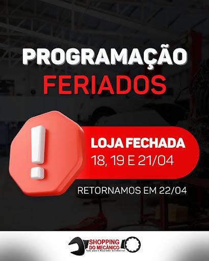 LOJA FECHADA : 18, 19 & 21/04 !