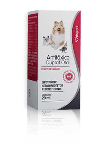 Antitoxico Duprat Solucao Oral 20 ml - O antitóxico para cães feito pelo laboratório duprat ajuda a acabar com os sintomas de intoxicação