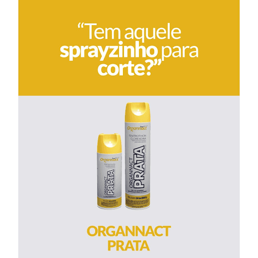 Organnact Prata 200mL - Organnact - ("Tem aquele sprayzinho para corte?")
Deve-se aplicar em feridas acidentais e por outras causas, tais como castração, descorna, tosquia, marcação, amputação, caudectomia (corte do rabo) e pós-operatórios em geral. Pode ser usado ainda em rachadura de cascos e umbigos de bezerros recém-nascidos.