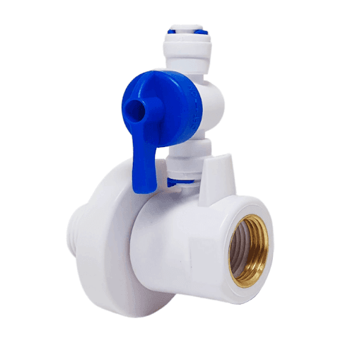 Adaptador Conexão T - Com engate rápido e válvula de fechamento, Planeta Água, AC053 - Conexão em T com engate rápido válvula de fechamento - rosca de 1/2. Aplicável em água potável