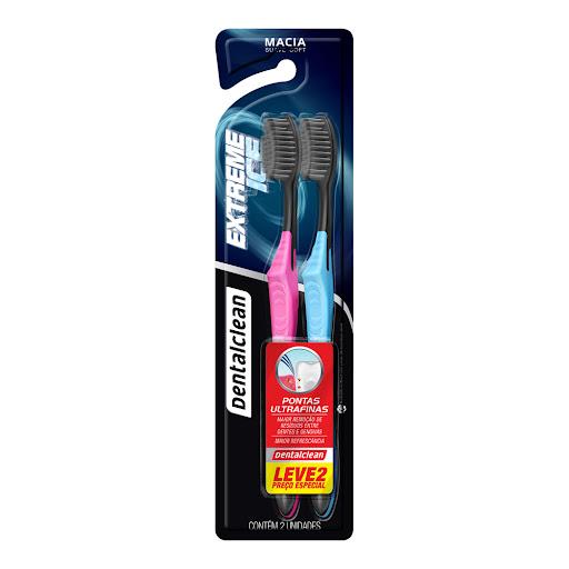 Escova Dental Extreme Ice Leve 2 Preço Especial Macia - Dentalclean - A escova de dente Extreme Ice possui cerdas ultrafinas e macias te proporcionam limpeza profunda. Se você é exigente e não abre mão de uma escova que limpe sem agredir sua gengiva, precisa experimentar a escova dental Extreme Ice da Dentalclean.