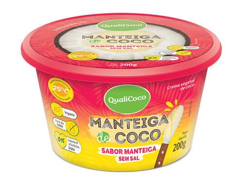 Manteiga Coco - Sabor Manteiga Sem Sal 200G - Qualicoco - Manteiga Coco - Sabor Manteiga Sem Sal 200G - Qualicoco