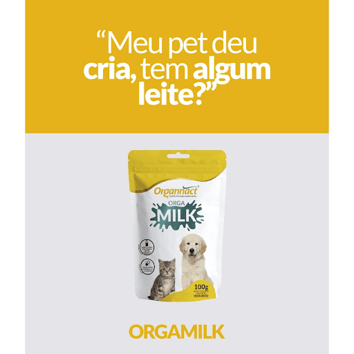 Orga Milk 300G - Organnact - Alimento completo para cães e gatos filhotes.

Contém leite integral em pó.
Contém níveis adequados de aminoácidos, vitaminas e minerais para equilíbrio nutricional desde os primeiros dias da vida. 
Contém probióticos e prebióticos que auxiliam no desenvolvimento da microbiota intestinal dos filhotes. 

Alimento completo indicado como substituto do leite materno para filhotes de cães e gatos que necessitam de suporte nutricional na fase de aleitamento até o desmame. Indicado para situações como ninhadas numerosas, filhotes órfãos e em casos de baixa produção ou ausência de leite materno.
