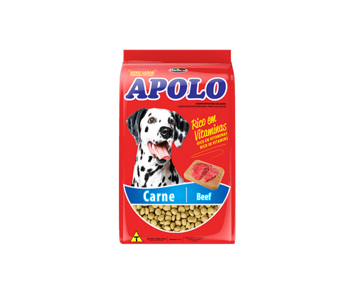 Apolo - Adultos Todas as Raças - Carne - 10,1Kg - Apolo conta com ingredientes de alta qualidade e uma dose extra de vitaminas e minerais.