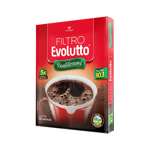 Filtro Reutilizável Evolutto 103 com 30 un - Maneira econômica e sustentável para coar café. Cada filtro pode ser utilizado por até 5x.