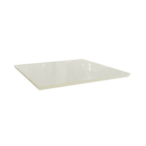 Tampo quadrado com vidro - TA19 - Kappesberg - O toque de modernidade e sofisticação para completar a sua Sala de Jantar Kappesberg. Um tampo quadrado e resistente, produzido em MDF na cor Off White e recoberto com vidro Off White. Com medidas de 130cm X 130cm e espessura de 25mm e suportando até 90kg, é ideal para acomodar até oito pessoas. Suas bordas chanfradas são o toque diferenciado da peça e da sua sala de jantar.