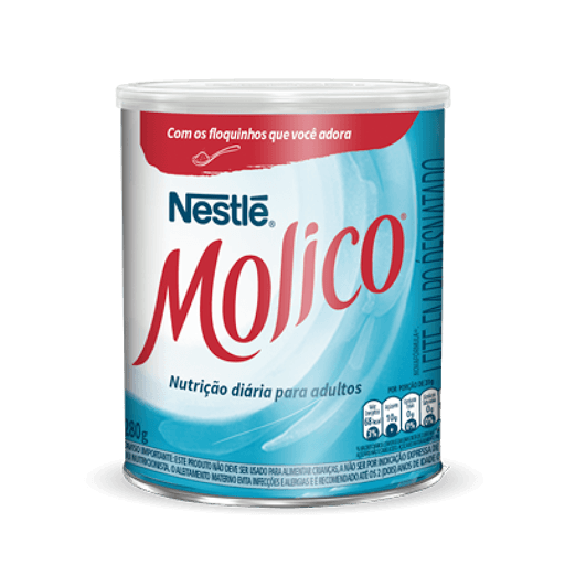 Molico® em Pó 280g - Leite desnatado, com 0% de gorduras totais, cálcio, ferro, magnésio, Vitaminas A, C, D e do complexo B. ALÉRGICOS: CONTÉM LEITE E DERIVADOS. PODE CONTER SOJA. CONTÉM LACTOSE. NÃO CONTÉM GLUTÉN.