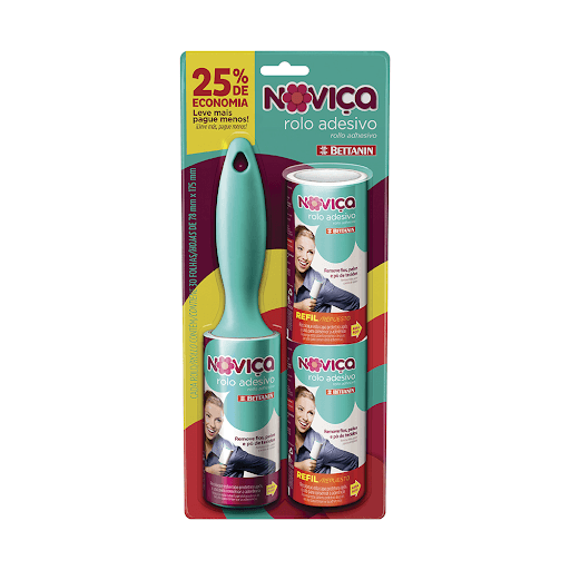 Rolo Adesivo Amarelo 30 Folhas Bettanin 2 Refil - Multicoisas - Com o Rolo Adesivo Folhas Bettanin você deixa suas roupas sem poeiras, fios de cabelo, fiapos, pelos ou resíduos. Possui cabo amarelo reutilizável e prático, possibilitando a troca fácil de refil. O kit conta com 1 rolo de adesivos e 2 refis com 30 folhas cada.