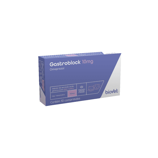 Gastroblock 10 Mg - Cartucho - Inibidor da secreção ácida gástrica à base de Omeprazol
