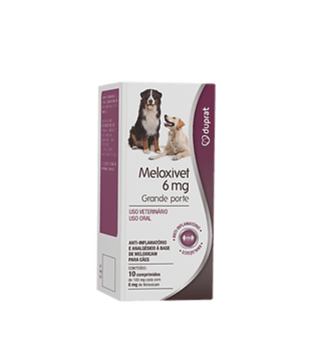 Meloxivet 1 Mg Pequeno Porte Com 10 Comprimidos - Indicado para gatos e cães de pequeno porte e serve para auxiliar em tratamentos pós-operatórios para evitar o surgimento de inflamações.