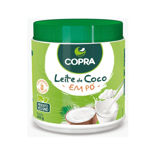 Leite de Coco em pó Vegano 200G - Versátil e saboroso, ele pode ser consumido puro, misturado em água ou água de coco, adicionado no café, shakes, sobremesas, frutas e como ingrediente culinário no preparo de caldas, molhos, cremes, risotos e muito mais.