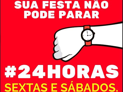 24horas aos finais de semana