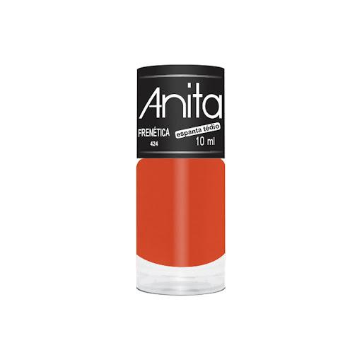 Esmalte Anita Frenética - 424  -  As tarefas que realizamos diariamente prejudicam as unhas, por essa razão elas requerem cuidado e atenção constantes.Os esmaltes Anita possuem em sua fórmula vitaminas e minerais que ajudam a fortalecer as unhas. 
Coleção Espanta Tédio Anita