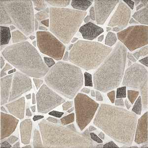 Trastevere 60X60 Externo - O calçamento com pedras, típico das construções antigas das cidades italianas, reproduzido em cerâmica para pisos de áreas externas.
