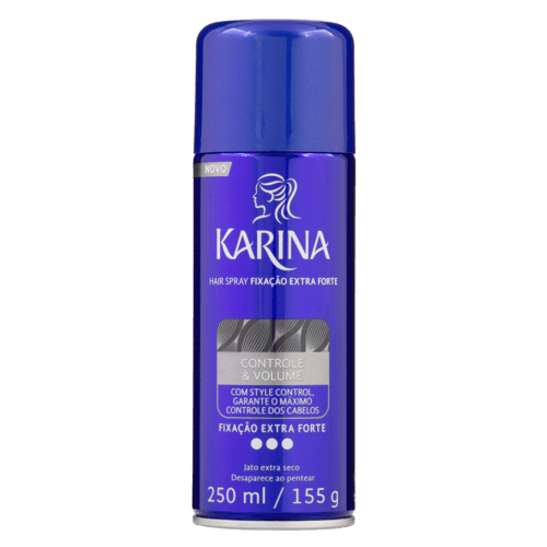 Hair Spray Extraforte Karina Controle & Volume Frasco 250ml - Hair Spray Extraforte Karina Controle & Volume Frasco 250ml