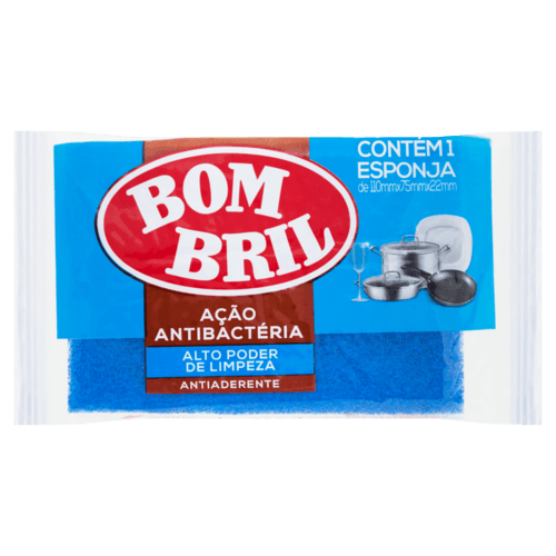 Esponja Antiaderente Bom Bril - A Esponja Bom Bril Antiaderente facilita a limpeza sem danificar. A linha de esponjas sintéticas da Bom Bril foi pensada para cada situação do seu dia a dia, desde acabar com a gordura até remover os resíduos mais simples de superfícies delicadas.
