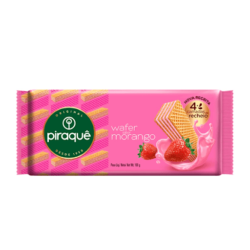 BISC.PIRAQUE WAFER MORANGO -