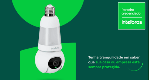 Câmeras de Segurança - Proteja sua casa com a iM6, a câmera lâmpada de instalação rápida que une segurança e praticidade. Com sensor de movimento, ela detecta pessoas ou objetos e envia alertas em tempo real direto para o seu smartphone. Controle a câmera e a iluminação pelo app, ligando, desligando ou programando rotinas automáticas de acordo com o nascer e o pôr do sol. A Intelbras oferece um portfólio completo de câmeras com recursos avançados, como IA, reconhecimento facial, Full Color, Multi HD e Wi-Fi. Mais visibilidade, mais eficiência e proteção 24 horas, com a confiança de quem é referência em segurança eletrônica no Brasil.