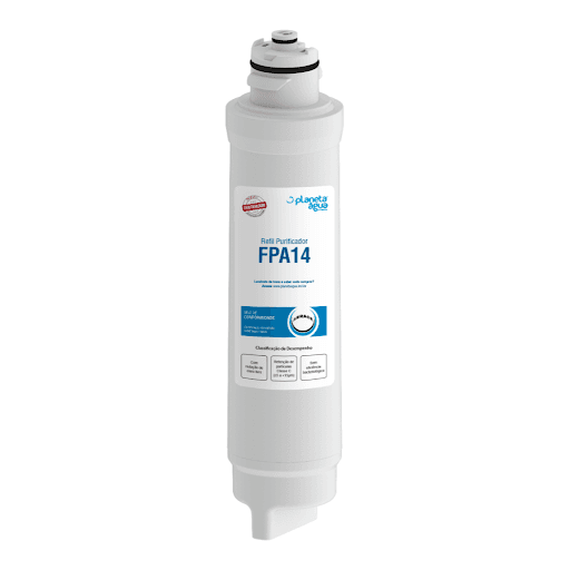 Refil Planeta Água, FPA14, compativel com Electrolux PA21G, PA26G, PA31G, PE11B, PE11X, PC41B, PC41X, PH41B, PH41X, PE12A, PE12B, PE12G e PE12V 1162A - Uma das formas de filtrar e ter água pura é com o refil de carvão ativado, ele ajuda a remover o cloro da água, eliminando o cheiro e gosto do cloro, deixando-a saudável e agradável para o paladar. Para filtrar a água é utilizado camadas de polipropileno que fazem a remoção de sujeiras, os purificadores de água fazem essas funções de forma eficaz e prática, assim você vai beber água de qualidade.