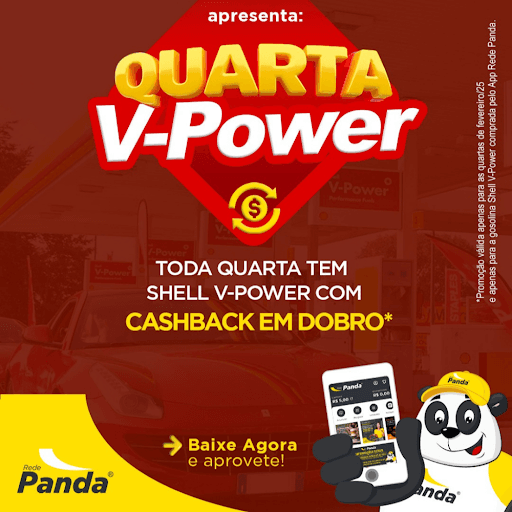 AppRedePanda - 🚀🔥 Quer uma notícia boa? No #AppRedePanda, toda QUARTA tem Shell V-Power com CashBack em DOBRO! 💰

 

⛽ O combustível de alta performance da Shell agora tem R$ 0,20 de CashBack toda quarta! Tá esperando o quê? 👀

 

📲 Baixe agora mesmo o App Rede Panda e aproveite essa vantagem!

 

*Verifique os Postos Panda com a bandeira Shell participantes. Válido apenas para as quartas-feiras e via App até dia 26/02/2025.
