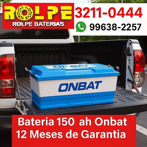 Bateria 150ah Onbat com 12 meses de garantia