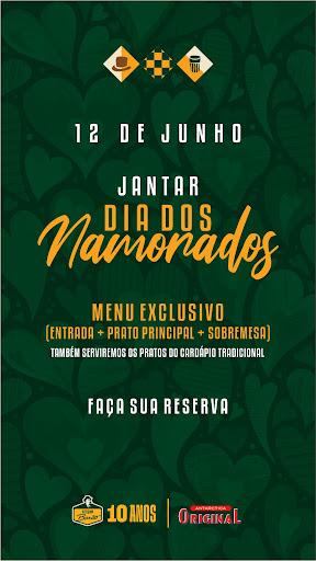 Uma noite especial para celebrar o amor!💘

Preparamos um menu exclusivo com entrada, prato principal e sobremesa por R$149 por pessoa, confira:

ENTRADA
🔹Escondidinho de Costela no Bafo com creme de mandioca e queijo de coalho

PRATO PRINCIPAL (opção 1)
🔸Escalopes de filé mignon grelhados com fettuccine ao fonduta de parmesão

OU

🔹Filé de peixe branco à milanesa com camarões, alcaparras, champignon, arroz branco e legumes na manteiga

SOBREMESA
🔸Brownie de chocolate meio amargo com sorvete de baunilha

Também serviremos os pratos tradicionais do nosso cardápio — pra agradar todos os corações 🍽️

🕯️Clima intimista, música ambiente, atendimento especial e aquele vinho pra completar o clima.🍷

Reservas Limitadas

#diadosnamorados #jantarromantico #botequimbarao #oquefazeremjoinville #joinville #visitejoinville #gastronomiajoinville
