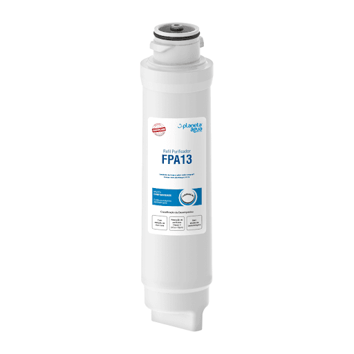 Refil Planeta Água, FPA13. Compatível com Purificador: Electrolux PE10B e PE10X 1161A - Uma das formas de filtrar e ter água pura é com o refil de carvão ativado, ele ajuda a remover o cloro da água, eliminando o cheiro e gosto do cloro, deixando-a saudável e agradável para o paladar. Para filtrar a água é utilizado camadas de polipropileno que fazem a remoção de sujeiras, os purificadores de água fazem essas funções de forma eficaz e prática, assim você vai beber água de qualidade.