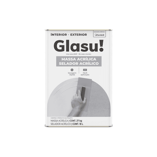 Glasu! Selador - Nocolor 18L - Metálica - Glasu! Selador Acrílico irá selar a sua parede e deixá-la pronta para receber a pintura. É fácil de aplicar e preenche os poros, deixando a superfície uniforme e garantindo maior rendimento da tinta!