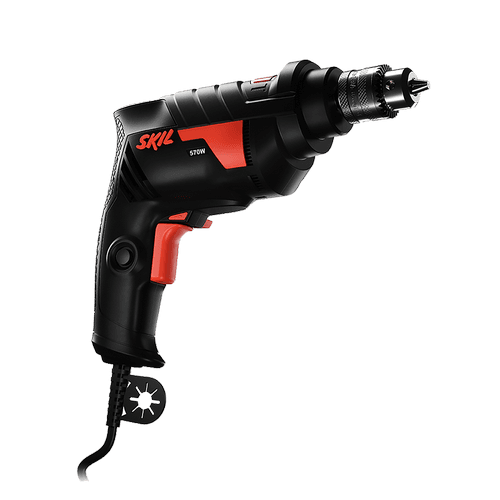 Furadeira de Impacto Skil 6604 570W 127V  Chave de mandril - A Furadeira de Impacto Skil 6604 possui 570 Watts de potência, é super leve e compacta! O Mandril metálico de 3/8" (10 milimetros) é robusto para as aplicações diarias.Possui interruptor de velocidade variável - eletronico - para que você possa realizar perfurações nos mais diversos materiais e parafusamentos, por ser reversível permite também desparafusamentos. A Furadeira de Impacto Skil 6604 neste modelo é fornecida com 1 Chave de mandril em Caixa de papelão. É indicada para o Profissional autonomo e conta com 2 anos de garantia.