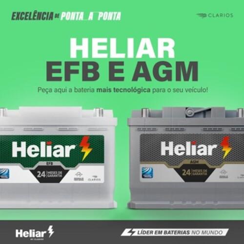 Mais energia para veículos altamente equipados. As baterias Heliar garantem até três vezes mais durabilidade e resistência à corrosão!