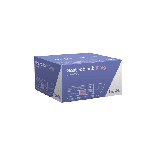 Gastroblock 10 Mg - Display Hosp. - Inibidor da secreção ácida gástrica à base de Omeprazol