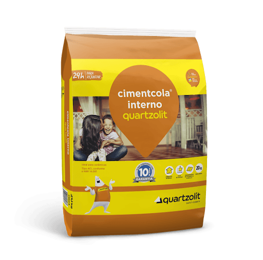 Argamassa Cimentcola Interno Cinza Aci 5Kg Quarzolit - Cimentcola com secagem rápida para assentamento de cerâmicas em áreas internas tipo ACI, conforme a NBR 14.081.









Cerâmicas de até 85 x 85 cm




Pisos e paredes internas




24 h para rejuntar




3 dias para liberação total Encontre argamassa cimentcola interno cinza quartzolit no material de construção pertinho de você.