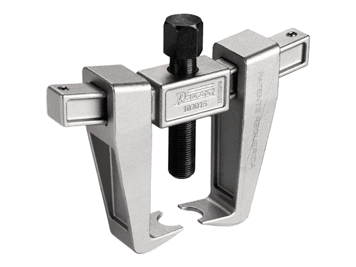 103015 Ferramenta para Trocar Terminal Direção e Braço Pitman - Extrator de terminais de direção e braços Pitman de automóveis e utilitários.

Possui construção robusta e sistema exclusivo que faz com que as garras tendam a não abrir e a ficar no centro da ferramenta.

Abertura das garras de 56 a 110 mm.

Patente requerida.