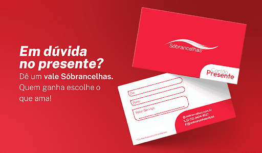 O vale-presente da Sóbrancelhas é a escolha ideal para surpreender alguém especial! 

Você define o valor e a pessoa presenteada escolhe como usar – seja para cuidar das sobrancelhas, fazer aquela limpeza de pele ou outro dos nossos serviços incríveis.

Prático, personalizado e cheio de carinho!

Link: https://sobrancelhas.com.br/unidades/