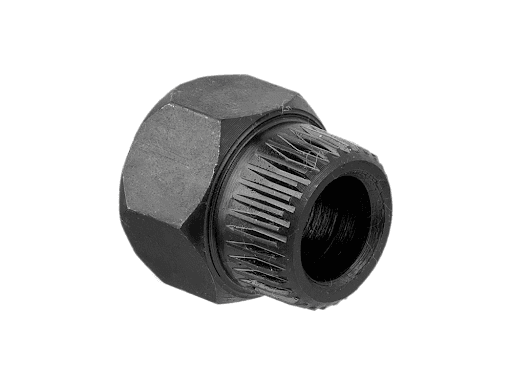 108001 Chave Especial Com 33 Dentes Para Polia Alternador - Chave com 33 dentes e sextavado externo de 22 mm para a polia tipo roda livre ("catracada"), marca INA, dos alternadores Valeo e Bosch. Usar com chave T50 ou M10 não fornecidas pela Raven. Código MWM 9.407.0.690.061.4.