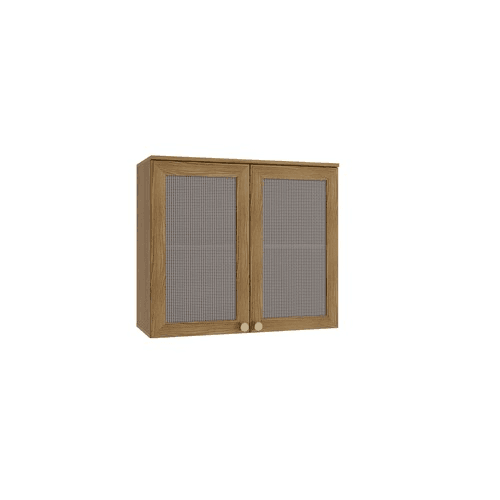 Aéreo 2 portas com tela - M633 - Kappesberg - Sua cozinha ainda mais linda, prática e moderna com o aéreo 80cm M633 da cozinha Botanic Kappesberg. Com dobradiça com amortecedor nas portas e produzido em MDP, material de alta qualidade, sua cor nogueira em pintura touch, conta com a textura dos veios da madeira. Ela traz ainda elementos da natureza para dentro da sua casa, e uma sensação de conforto e aconchego ao ambiente, além de combinar com a composição de cores dos balcões. Seu diferencial fica por conta do detalhe em telinha nas portas, que lembram a palha natural e garante um ar de leveza o modernidade ao produto. Com duas portas e duas prateleiras, ele conta com o espaço ideal para organizar louças e mantimentos, fechando uma ótima combinação com o balcão do mesmo tamanho. Deixe sua cozinha de cara nova e receba sua família e amigos com a linha de produtos Kappesberg.