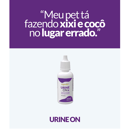 Urine On 30Ml - Organnact - ("Meu pet tá fazendo xixi e cocô no lugar errado.")





URINE ON é um adestrador sanitário eficiente no treinamento dos animais domésticos. Atrai o animal para o local onde se deseja que ele faça xixi e cocô. Não tem cheiro forte e não mancha.