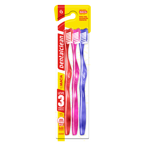 Escova de Dente Basic Color Leve 3 Pague 2 Macia - Dentalclean - Escova de dente com 20% a mais de cerdas macias que a do concorrente, limpa até três vezes mais. Cabo antibacteriano indicado pelos dentistas. Disponíveis nas cores rosa, branco e azul.






*Foto meramente ilustrativa.