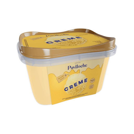 Sorvete Creme  Clássicos Pote 1,5l  - Paviloche - Sorvete Creme Baunilha Paviloche Clássicos Pote 1,5l