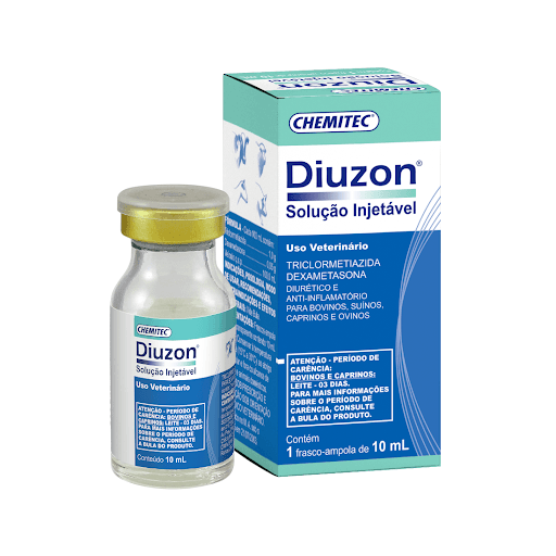 Diuzon Sol Injetável 10ml - Diurético e anti-inflamatório para edema fisiológico de parto em vacas, porcas, ovelhas e cabras.